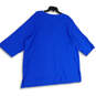NWT Womens Blue V-Neck 3/4 Sleeve Pullover Tunic Blouse Top Size 3X image number 2