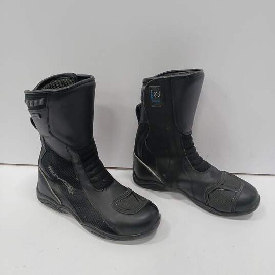 Tourmaster Men's Black Leather Riding Boots Size 8 image number 4