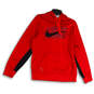 Mens Red Long Sleeve Kangaroo Pocket Therma-Fit Pullover Hoodie Size Small image number 1