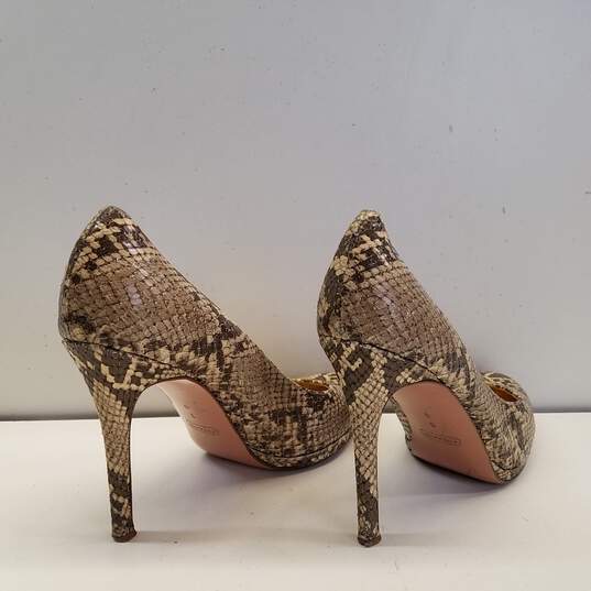 COACH Chelsey Snakeskin Embossed Leather Pump Heels Shoes Size 9B image number 4