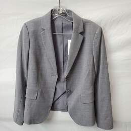 Theory Women's Carissa Classic Suit Jacket Size 4 Flint Grey NWT