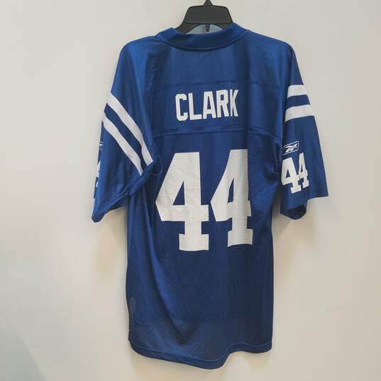 Reebok Mens Blue Indianapolis Colts Dallas Dean Clark #44 NFL Jersey Size L image number 2