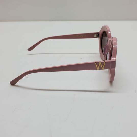 Wildfox Twiggy Pink Round Sunglasses image number 3