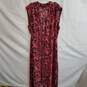 allsaints pink and black animal print button up sleeveless maxi dress L image number 2