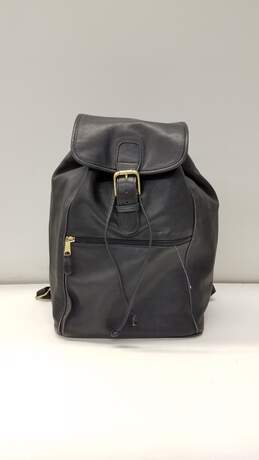 Vintage COACH 0529 Black Leather Large Backpack Bag