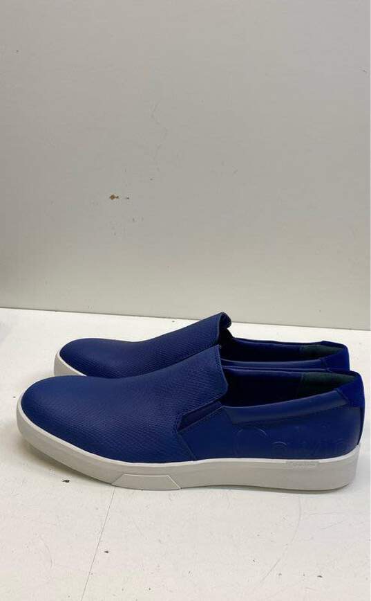 Calvin Klein Ivo Blue Leather Slip On Sneakers Men's Size 8 M image number 1