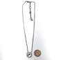 Designer Givenchy Silver-Tone Shiny Rhinestone Adjustable Pendant Necklace image number 1