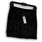 NWT Womens Black Sequin Flat Front Elastic Waist Mini Skirt Size Medium image number 2