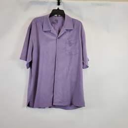 Tommy Bahama Men Lilac Printed Button Up L