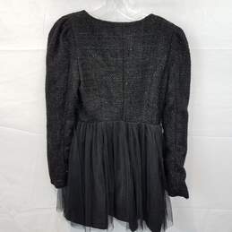 Ryu Long Black Sleeve Cardigan Sweater Dress Women's Size S alternative image
