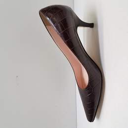 Isaac Mizrahi Heels Brown Leather Pumps Size 7.5M alternative image