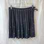 Escada Black Pleated Skirt w Silver Bead Embellishments Size 36 image number 1
