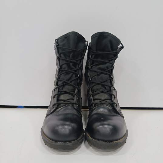 Belleville Women's Black Leather Military Boots image number 1