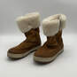 Womens Tynlee 1105889 Brown Round Toe Mid-Calf Side Zip Snow Boots Size 9 image number 4