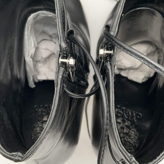 NIB Womens VC-CHENAI Black Leather Wraparound Lace-Up Ankle Booties Sz 6.5M image number 7
