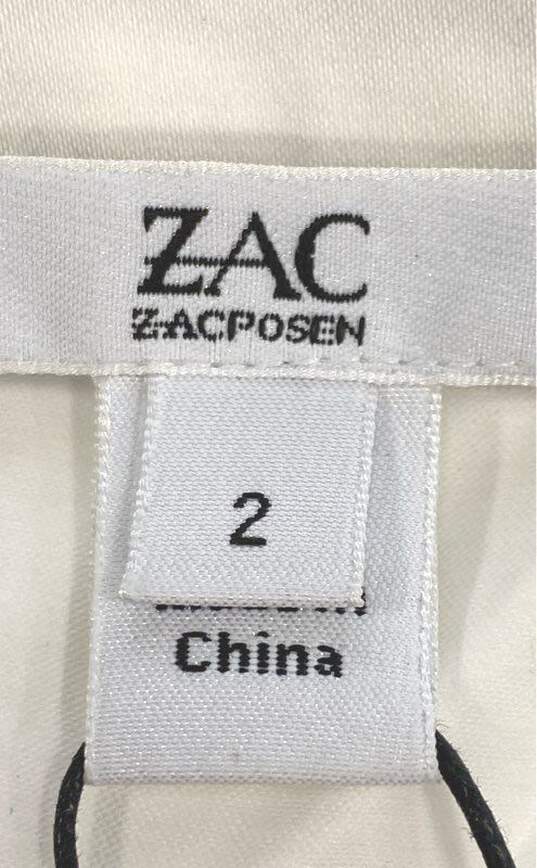 Zac Posen White Casual Dress - Size 2 image number 3