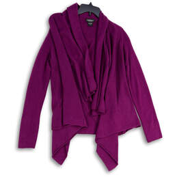 NWT Womens Purple Knitted Long Sleeve Open Front Cardigan Sweater Size M