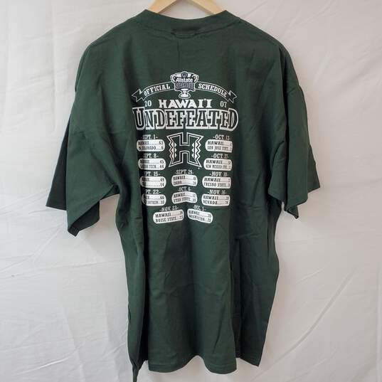 NCAA Sugar Bowl Hawaii Warriors New Orleans Green T-Shirt Men's XL image number 2