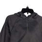 Womens Gray Long Sleeve Athletic Fleece Full-Zip Hoodie Size Medium image number 1