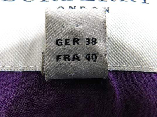 Burberry London Purple Knee-Length Women's Dress Size 8 with COA image number 7
