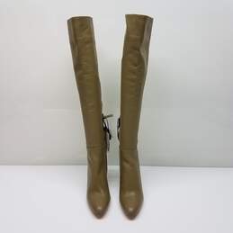 Zara Taupe Knee High Leather Boots - Size 36(6) alternative image