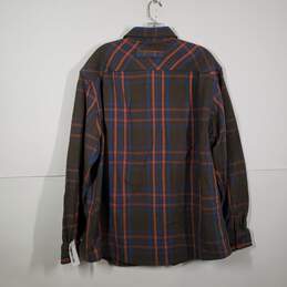 NWT Mens Plaid Cotton Long Sleeve Collared Chest Pockets Shirt Jacket Size Large alternative image