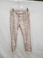 AG Silk Python Ivory Dust Skinny Ankle Pants Size-27R used image number 1