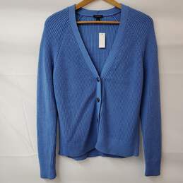 Talbots Blue V-Neck Button-Up LS Sweater Women's SM NWT