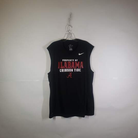 Mens Dri Fit Alabama Crimson Crew Neck Sleeveless Pullover T-Shirt Size XXL image number 1