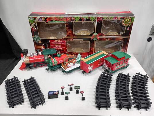 North Pole Christmas Train Express Set In Box image number 1