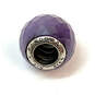 Designer Pandora S925 ALE Sterling Silver Purple Facets Murano Beaded Charm image number 4