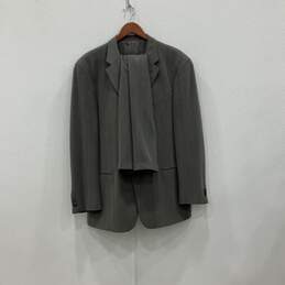 Armani Collezioni Mens Gray Pockets 2 Piece Blazer Pants Suit Set Sz 54R W/COA