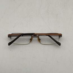 Viva Womens Clear Lens Brown Frame Rimless Rectangle Reading Eyeglasses alternative image