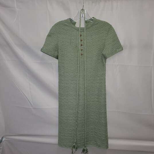 Unbranded Union Made Green Short Sleeve Zip Back Dress W/Tie No Size image number 1