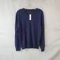 J. Crew Blue Cashmere Pullover Sweater MN Size M NWT image number 1