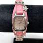 Designer Fossil F2 Silver-Tone Pink Leather Band Analog Wristwatch image number 1