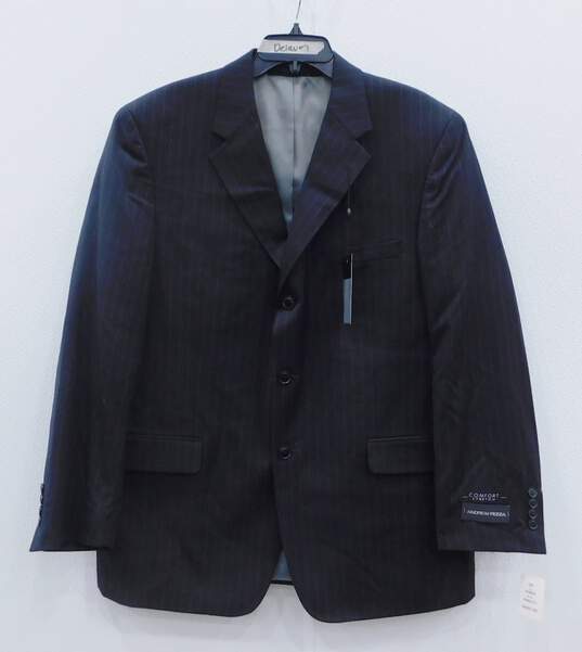Men's Andrew Fezza Black Suit Jacket Size 44R image number 1