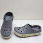 Crocs  Gray Green Logo Clogs Mules Size M10/W12 image number 1