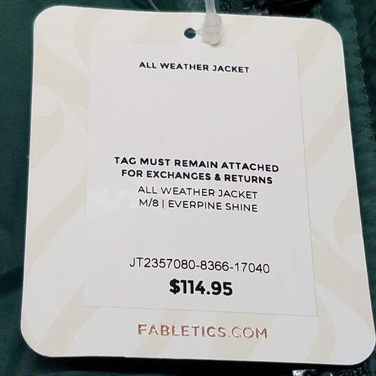 Fabletics Everpine Shine Green All-Weather Puffer Jacket Size M image number 5