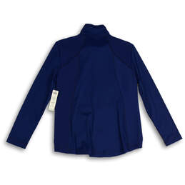 NWT Womens Blue Mock Neck Long Sleeve Full-Zip Jacket Sz 00P (US Size 0/2) alternative image