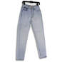 Womens Blue Denim Light Wash Pockets Stretch Skinny Leg Jeans Size 29 image number 1