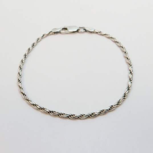 Sterling Silver Ball Bead & Chain Bracelets 16.3g image number 2