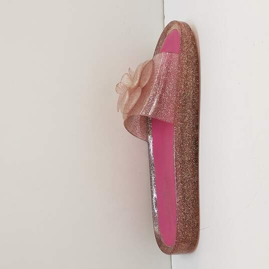 Buy the Kate Spade Women's Glitter Pink Flower Jelly Slides Size 6 |  GoodwillFinds