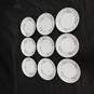 9 Piece White Style House Picardy Saucer Set image number 1