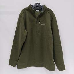 Columbia Men's Green 1/4 Zip Pullover Fleece Jacket Size XL