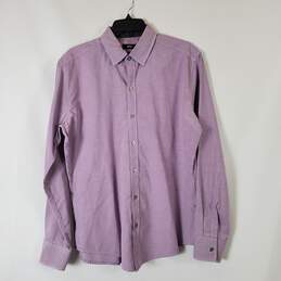 Hugo Boss Men White/Purple Button Up Shirt Sz 2XL