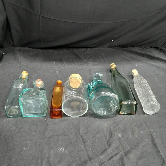 7PC Bundle of Assorted Glass Bottles w/ Corks & Pitcher image number 3