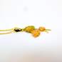 14K Yellow & Rose Gold Etched Leaf Pendant Necklace 1.0g image number 3