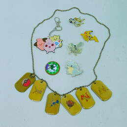 VTG 1998 Nintendo Pokemon Collectible Dog Tags w/ Official Pins Keychain & Coin