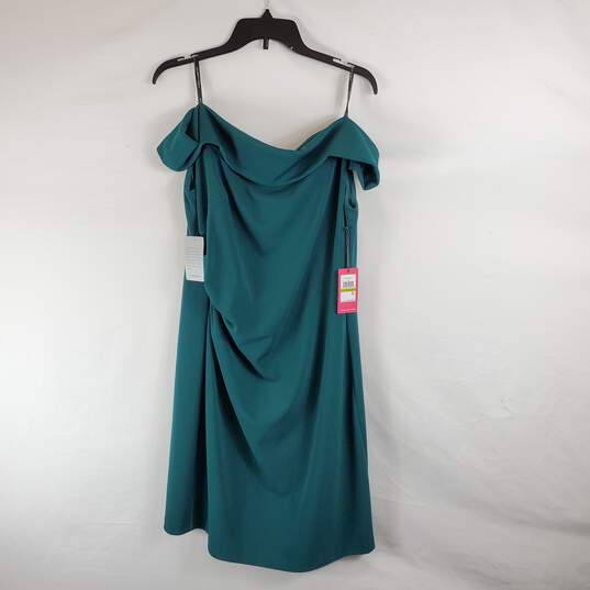 Vince Camuto Women Green Dress Sz 14 NWT image number 1